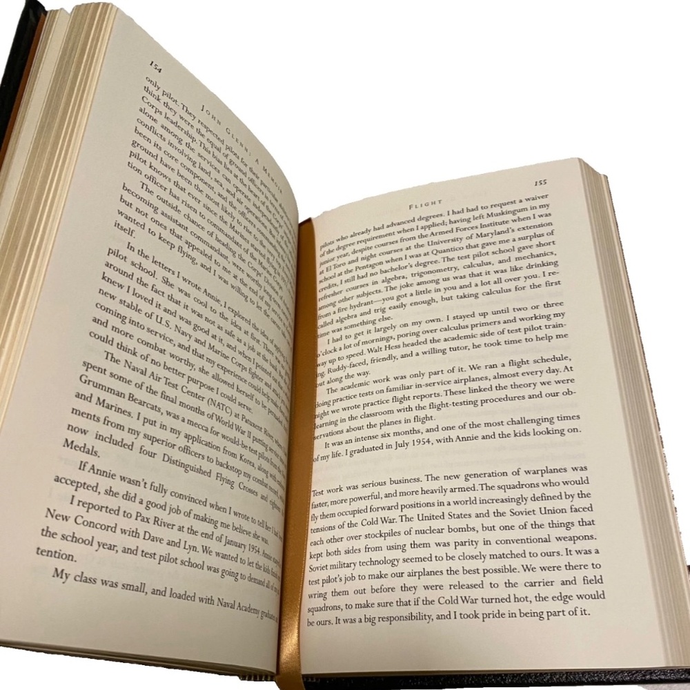John Glenn: A Memoir – Easton Press Leather Signed Edition w/ COA – Collectible - Picture 9 of 9
